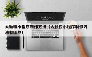 张家口大颗粒小程序制作方法（大颗粒小程序制作方法有哪些）